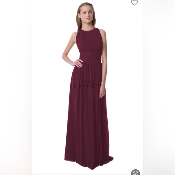 Bill Levkoff Wine Dress - size 10 - Picture 1 of 10